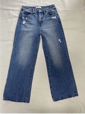 Vervet High-Rise Wide Leg Distressed Women’s Jeans in Medium Blue size 27